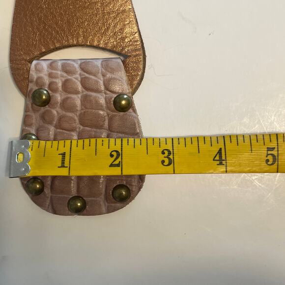 Leatherock Mixed Media Leather Statement Belt Womens Size S/M Tan Animal Print main image 5